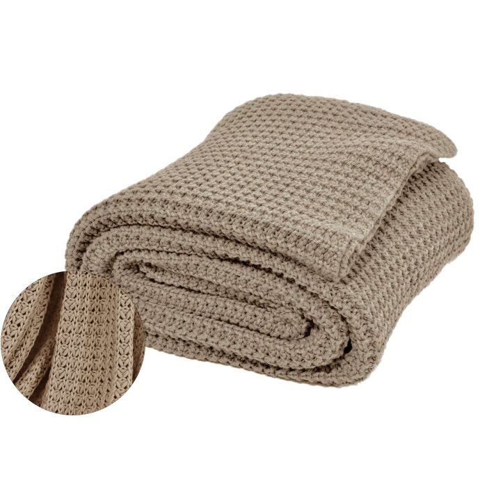 Wohndecke Baumwolle Alen, 150 x 200 cm, Braun, OEKO-TEX®