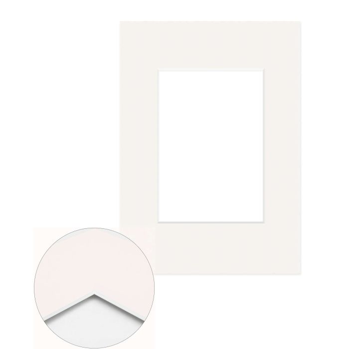 Passepartout Standard 1,4 mm, 21 x 29,7 cm A4 (1 Bild 13x18), Elfenbein, glatt