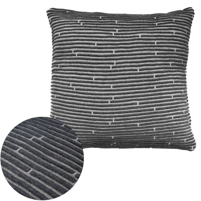 Kissenbezug Baumwolle Lorin, 50 x 50 cm, Dunkelgrau, OEKO-TEX®