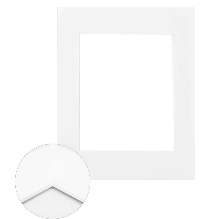 Passepartout Premium 2,0 mm, 40 x 50 cm (1 Bild 28x35), Weiß, glatt