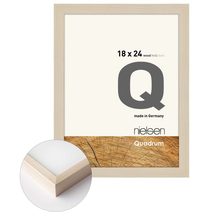 Holz Bilderrahmen Quadrum, 18 x 24 cm, Braun, matt, Glas