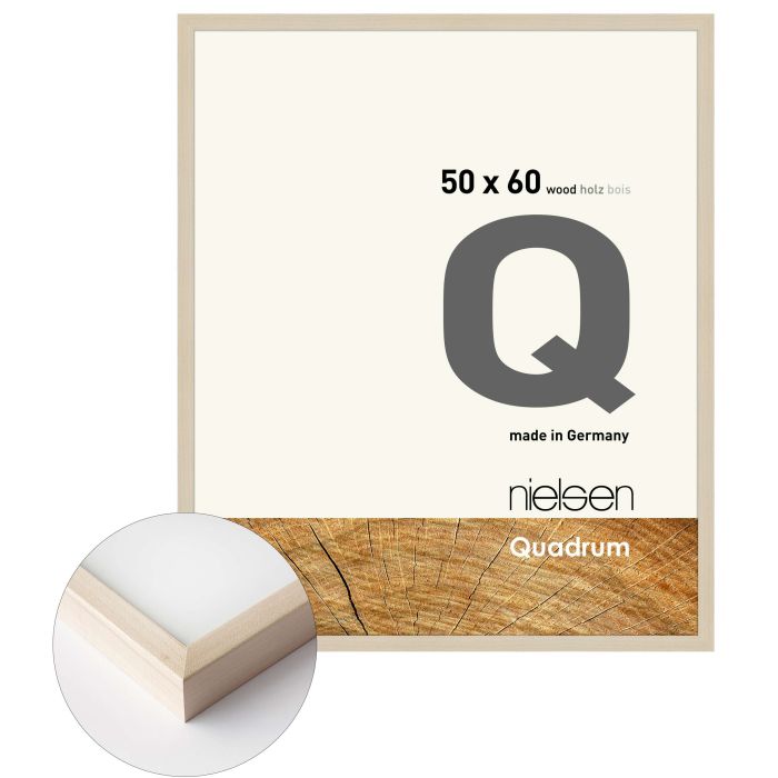 Holz Bilderrahmen Quadrum, 50 x 60 cm, Braun, matt, Glas