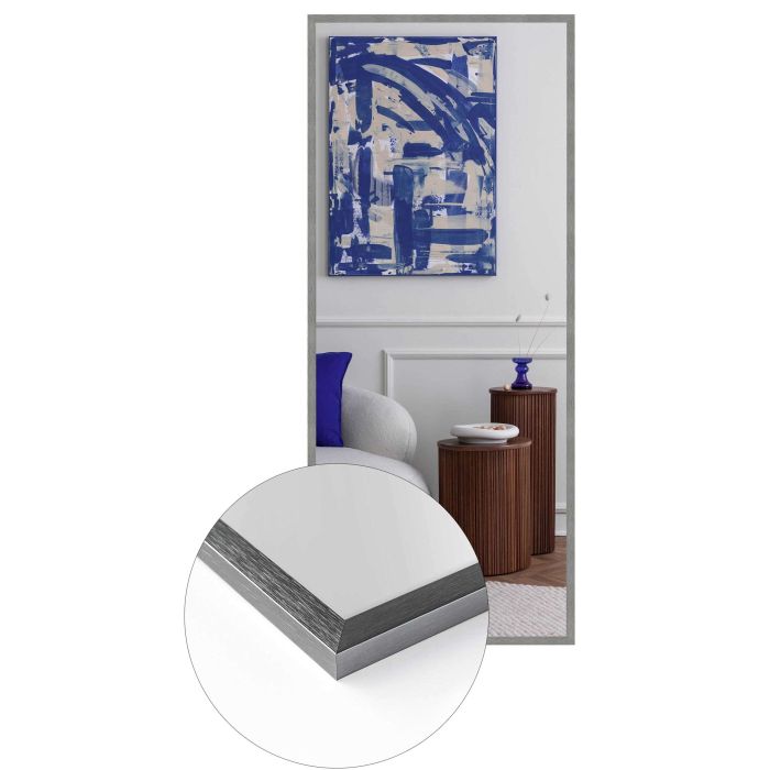 Spiegel Wandspiegel Star, 70 x 170 cm, Grau, matt