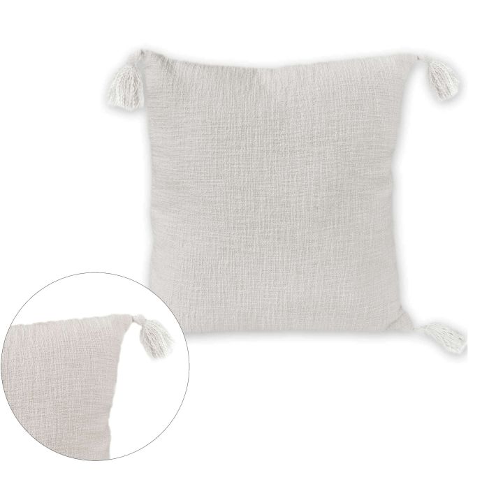 Kissenbezug Baumwolle Zoe, 45 x 45 cm, Weiß, OEKO-TEX®