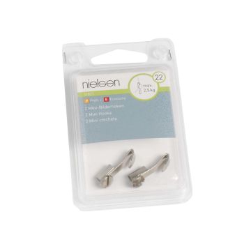 Haken Galerieschiene, Mini mit Rändelschraube (2 Stück)