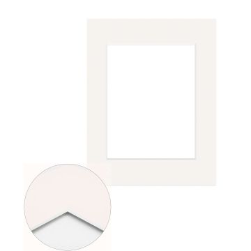 Passepartout Standard 1,4 mm, 30 x 40 cm (1 Bild 21x29,7 A4), Elfenbein, glatt