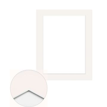 Passepartout Standard 1,4 mm, 40 x 50 cm (1 Bild 30x40), Elfenbein, glatt