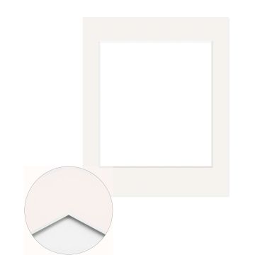 Passepartout Standard 1,4 mm, 50 x 70 cm (1 Bild 40x50), Elfenbein, glatt