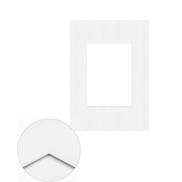 Passepartout Standard 1,4 mm, 29,7 x 42 cm A3 (1 Bild 21x29,7 A4), Weiß, glatt