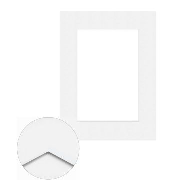 Passepartout Standard 1,4 mm, 60 x 80 cm (1 Bild 40x60), Weiß, glatt