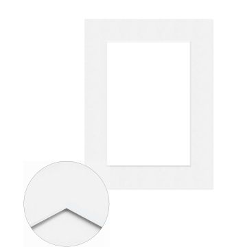 Passepartout Standard 1,4 mm, 59,4 x 84,1 cm A1 (1 Bild 42x59,4 A2), Weiß, glatt