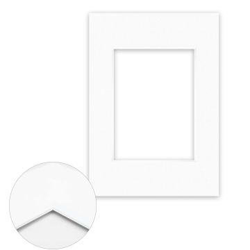 Passepartout Conservation 1,5 mm, 21 x 29,7 cm A4 (1 Bild 13x18), Reinweiß glatt