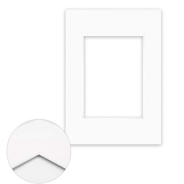 Passepartout Conservation 1,5 mm, 21 x 29,7 cm A4 (1 Bild 13x18), Polarweiß gerippt