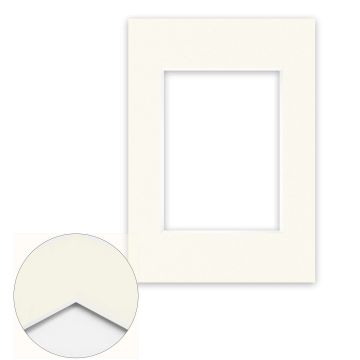 Passepartout Conservation 1,5 mm, 21 x 29,7 cm A4 (1 Bild 13x18), Elfenbeinweiß glatt