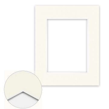 Passepartout Conservation 1,5 mm, 24 x 30 cm (1 Bild 15x20), Elfenbeinweiß glatt