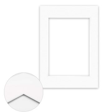 Passepartout Conservation 1,5 mm, 29,7 x 42 cm A3 (1 Bild 21x29,7 A4), Polarweiß gerippt