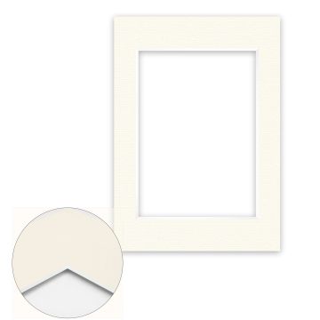 Passepartout Conservation 1,5 mm, 29,7 x 42 cm A3 (1 Bild 21x29,7 A4), Cremeweiß gerippt