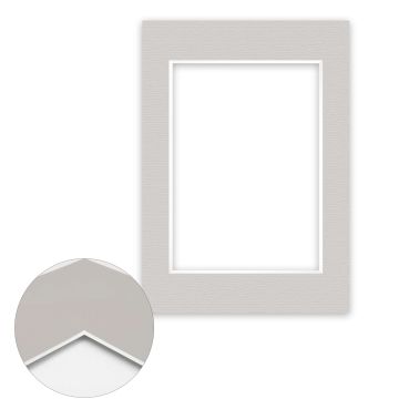 Passepartout Conservation 1,5 mm, 29,7 x 42 cm A3 (1 Bild 21x29,7 A4), Kieselgrau gerippt