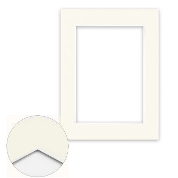 Passepartout Conservation 1,5 mm, 30 x 40 cm (1 Bild 21x29,7 A4), Elfenbeinweiß glatt