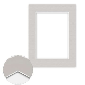 Passepartout Conservation 1,5 mm, 30 x 40 cm (1 Bild 21x29,7 A4), Kieselgrau gerippt