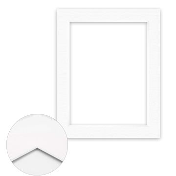 Passepartout Conservation 1,5 mm, 40 x 50 cm (1 Bild 30x40), Polarweiß gerippt