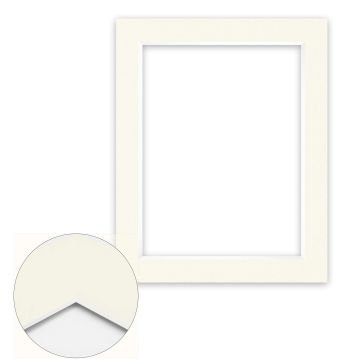 Passepartout Conservation 1,5 mm, 40 x 50 cm (1 Bild 30x40), Elfenbeinweiß glatt