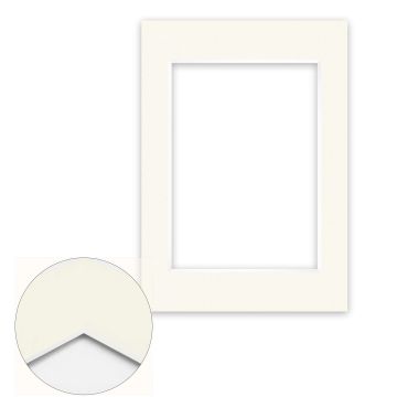 Passepartout Conservation 1,5 mm, 42 x 59,4 cm A2 (1 Bild 29,7x42 A3), Elfenbeinweiß glatt
