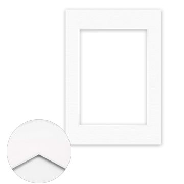 Passepartout Conservation 1,5 mm, 59,4 x 84,1 cm A1 (1 Bild 42x59,4 A2), Polarweiß gerippt