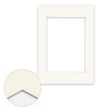 Passepartout Conservation 1,5 mm, 59,4 x 84,1 cm A1 (1 Bild 42x59,4 A2), Elfenbeinweiß glatt