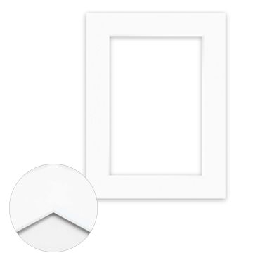 Passepartout Conservation 1,5 mm, 60 x 80 cm (1 Bild 40x60), Reinweiß glatt