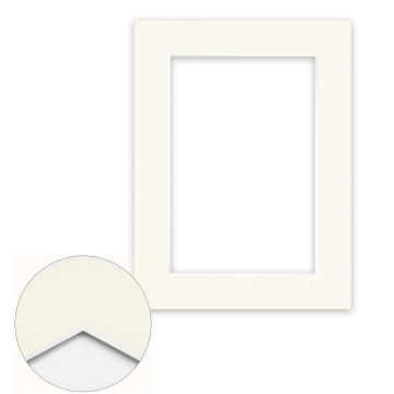 Passepartout Conservation 1,5 mm, 60 x 80 cm (1 Bild 40x60), Elfenbeinweiß glatt