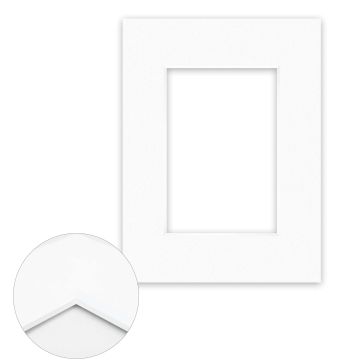 Passepartout Conservation 2,2 mm, 18 x 24 cm (1 Bild 10x15), Reinweiß glatt