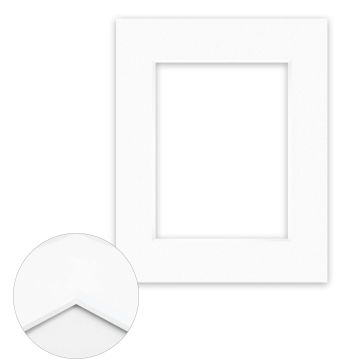 Passepartout Conservation 2,2 mm, 24 x 30 cm (1 Bild 15x20), Reinweiß glatt