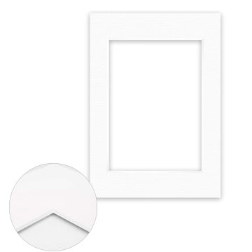 Passepartout Conservation 2,2 mm, 29,7 x 42 cm A3 (1 Bild 21x29,7 A4), Polarweiß gerippt
