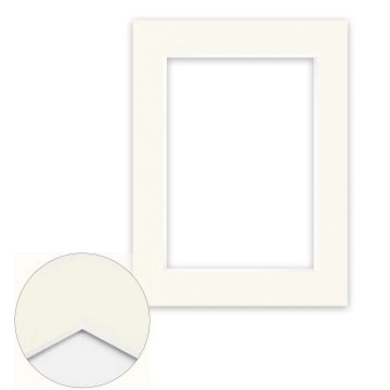 Passepartout Conservation 2,2 mm, 30 x 40 cm (1 Bild 21x29,7 A4), Elfenbeinweiß glatt