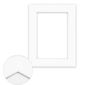 Passepartout Conservation 2,2 mm, 60 x 80 cm (1 Bild 40x60), Reinweiß glatt