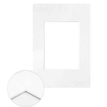 Passepartout Premium 2,0 mm, 20 x 30 cm (1 Bild 13x18), Weiß, glatt