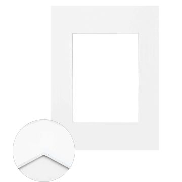 Passepartout Premium 2,0 mm, 60 x 80 cm (1 Bild 40x60), Weiß, glatt