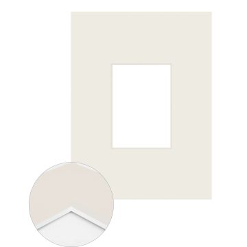 Passepartout Premium 2,5 mm, 30 x 40 cm (1 Bild 13x18), Antikweiß, glatt