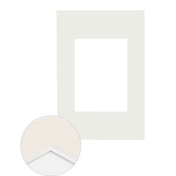 Passepartout Premium 2,6 mm, 24 x 30 cm (1 Bild 15x20), Creme, glatt