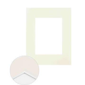 Passepartout Premium 2,6 mm, 20 x 30 cm (1 Bild 13x18), Creme, glatt