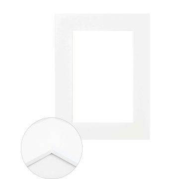 Passepartout Premium 2,6 mm, 30 x 40 cm (1 Bild 20x30), Weiß, glatt