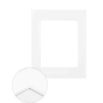 Passepartout Premium 2,6 mm, 40 x 50 cm (1 Bild 28x35), Weiß, glatt