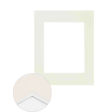 Passepartout Premium 2,6 mm, 40 x 50 cm (1 Bild 28x35), Creme, glatt