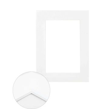 Passepartout Premium 2,6 mm, 50 x 70 cm (1 Bild 30x45), Weiß, glatt