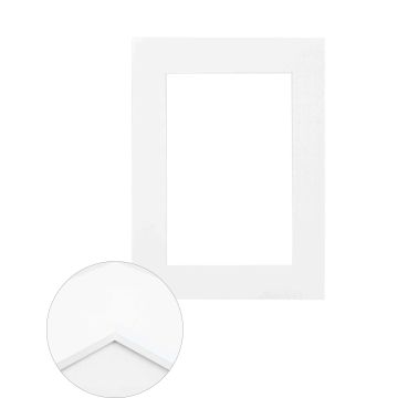 Passepartout Premium 2,6 mm, 60 x 80 cm (1 Bild 40x60), Weiß, glatt