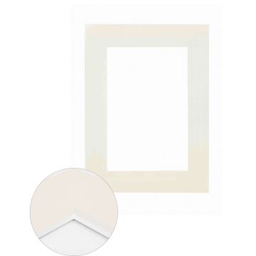 Passepartout Premium 2,6 mm, 60 x 80 cm (1 Bild 40x60), Creme, glatt