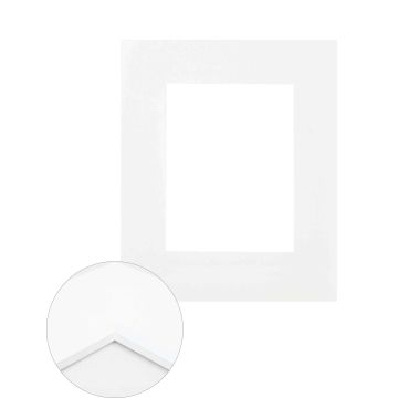 Passepartout Premium 2,6 mm, 50 x 60 cm (1 Bild 30x40), Weiß, glatt