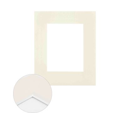 Passepartout Premium 2,6 mm, 50 x 60 cm (1 Bild 30x40), Creme, glatt