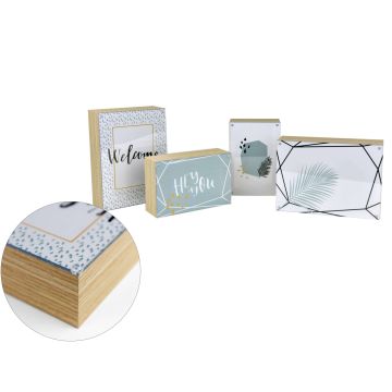 accent by nielsen 4er Bilderrahmen-Set m. Magnetfunktion, Eiche, 2x 10x15 cm und 2x 13x18 cm